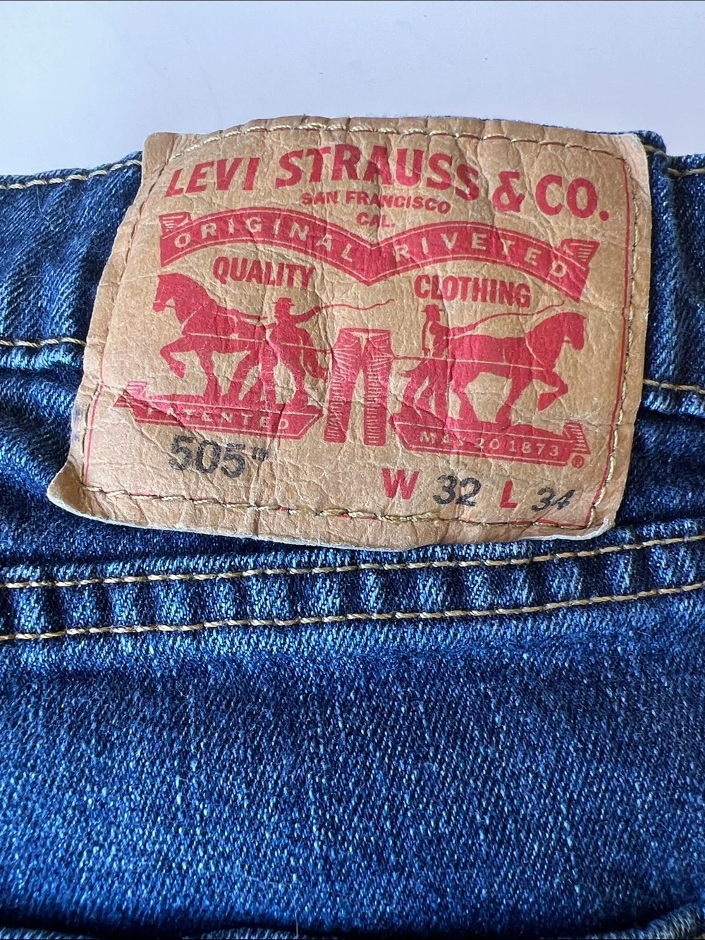 Levi's Indigo Blue Straight-Leg Denim Jeans